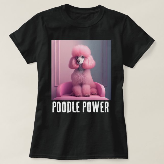 Camiseta T-Shirt PINK POODLE (Frente do Design)