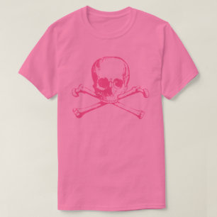 Camiseta T-Shirt Pink Skull E Crossbones