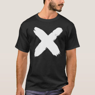 Camiseta T-shirt pintado de "X"