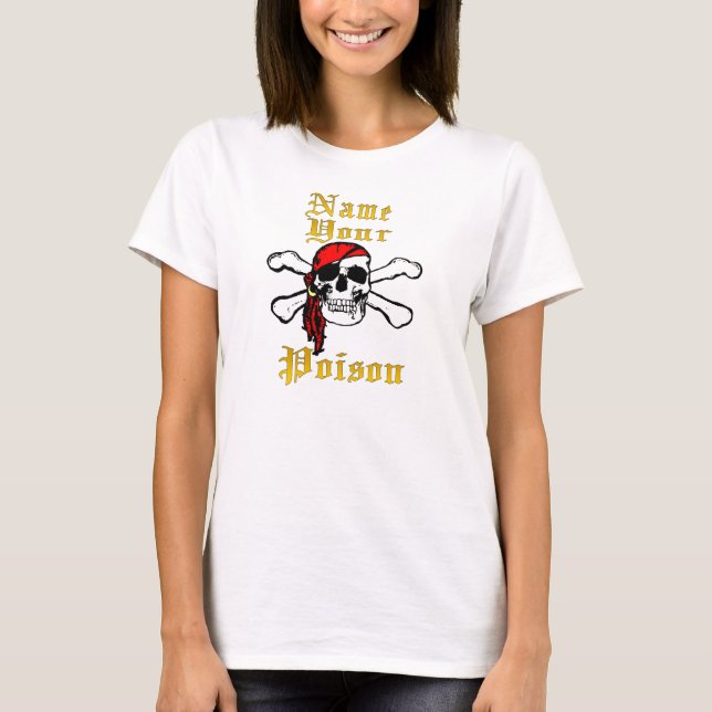 Camiseta T-Shirt Pirata Das Mulheres (Frente)