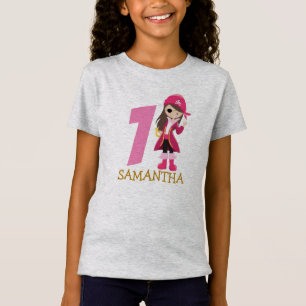 Camiseta T-Shirt pirata de festa de primeiro aniversario Ro