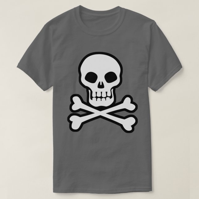 Camiseta T-Shirt Pirate Skull e Crossbones (Frente do Design)