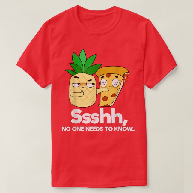 Camiseta T-Shirt Pizza de Abacaxi comida (Frente do Design)