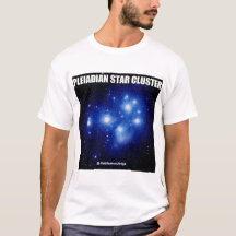 t-shirt pleaidean do conjunto de estrela