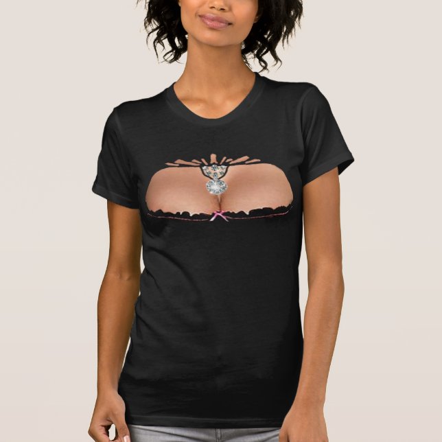 Camiseta T-shirt pobre da mulher da mulher rica (Frente)