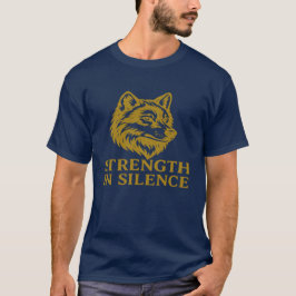 Camiseta T-Shirt poderosa "Força em Silêncio" do lobo