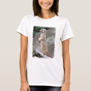 Camiseta T-shirt Poised das senhoras de Meerkat