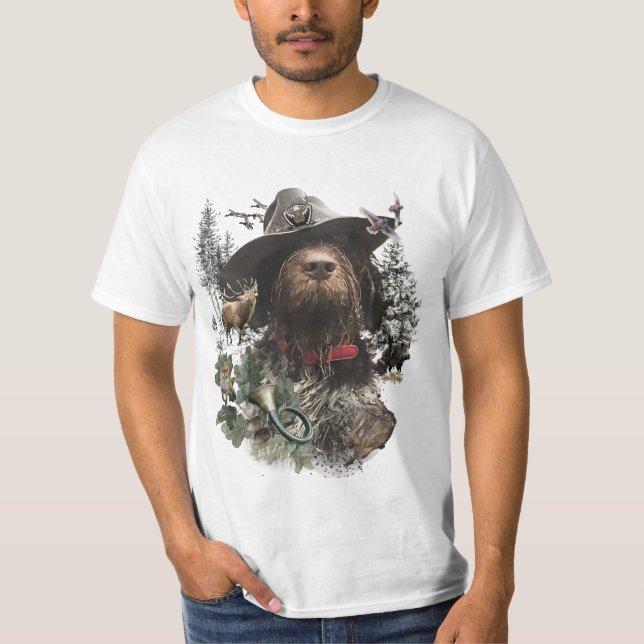 Camiseta T-Shirt Ponteiro Wirehaired Alemão (Frente)