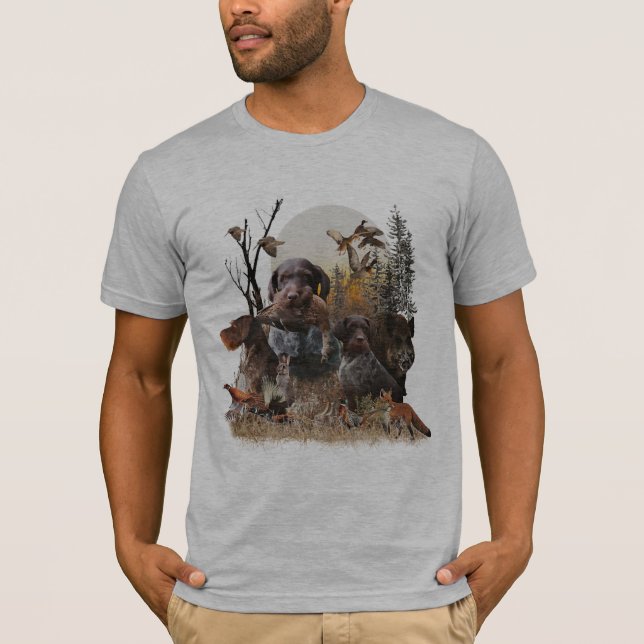 Camiseta T-Shirt Ponteiro Wirehaired Alemão (Frente)