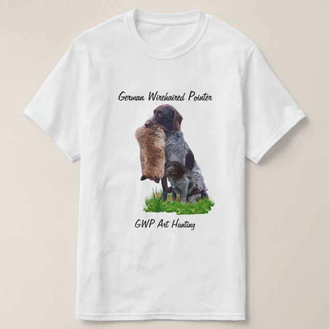 Camiseta T-Shirt Ponteiro Wirehaired Alemão (Frente do Design)