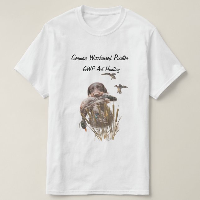 Camiseta T-Shirt Ponteiro Wirehaired Alemão (Frente do Design)