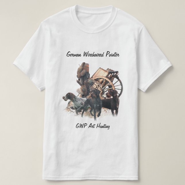 Camiseta T-Shirt Ponteiro Wirehaired Alemão (Frente do Design)