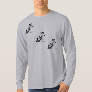 Camiseta T-shirt por muito tempo Sleeved da raça da