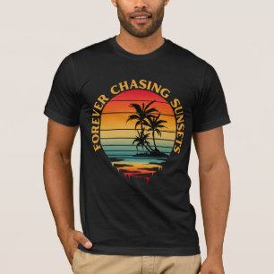 Camiseta T-Shirt PÔRS DO SOL DE RASTREAMENTO PARA SEMPRE