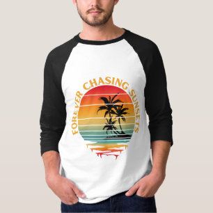 Camiseta T-Shirt PÔRS DO SOL DE RASTREAMENTO PARA SEMPRE