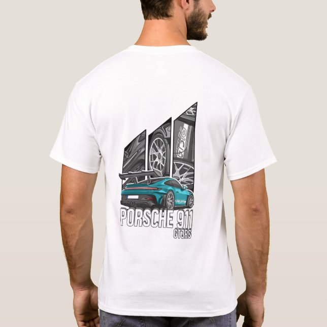 Camiseta T-Shirt Porsche 911 Turbo Car (Verso)