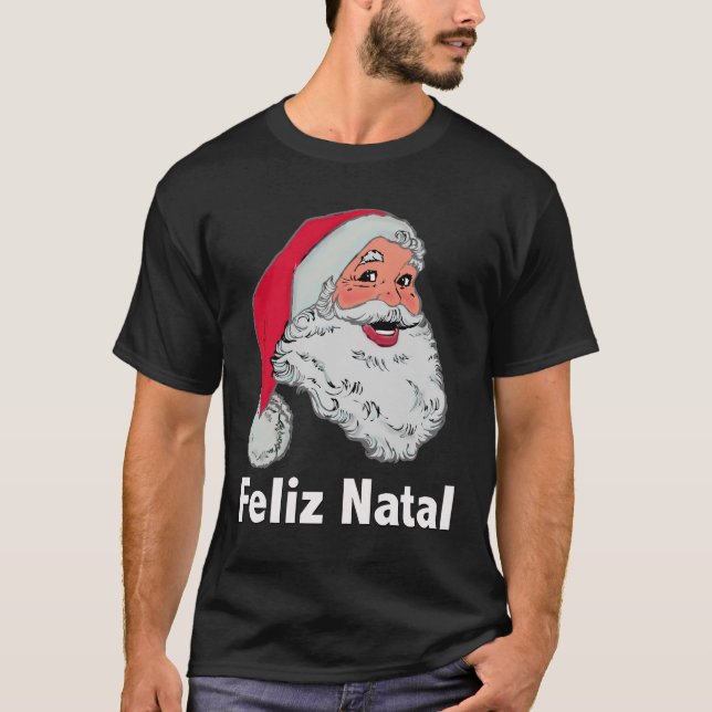 Camiseta T-shirt português da obscuridade do papai noel (Frente)