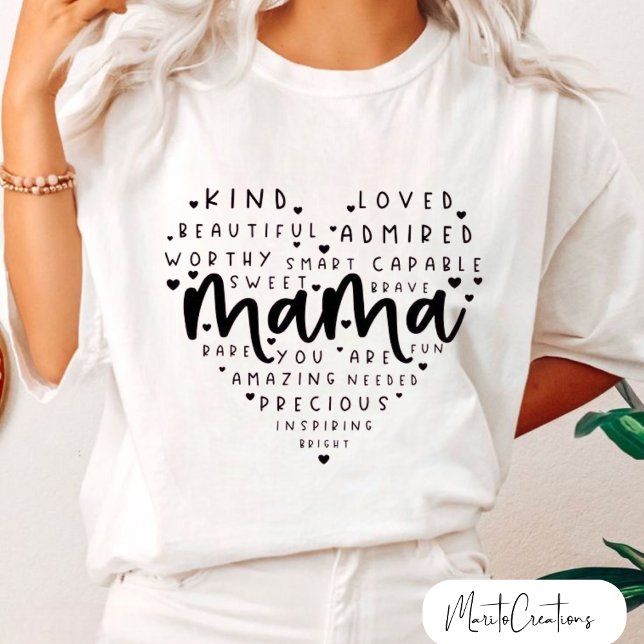 Camiseta t-shirt positive affirmations mother's day, mom's  (Criador carregado)