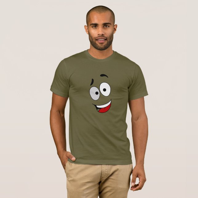 Camiseta T-shirt pour homme -Jasper - Un visage heureux (Frente Completa)