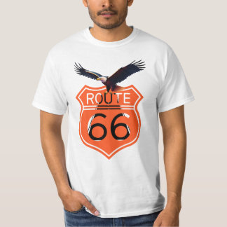 Camiseta T-shirt pour hommes, motif Route 66 et aigle