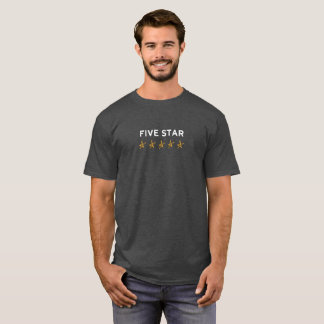Camiseta T-shirt preguiçoso da estrela de Hollywood cinco