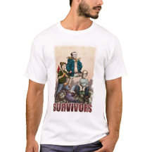 T-shirt preguiçoso dos sobreviventes do zombi de
