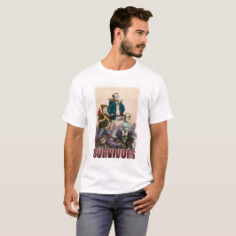 Camiseta T-shirt preguiçoso dos sobreviventes do zombi de