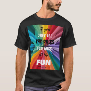 Camiseta t-shirt preta de cor divertida