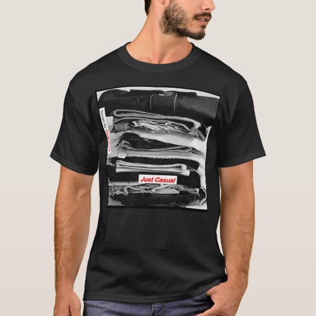 Camiseta T-shirt preta de tendência (Frente)