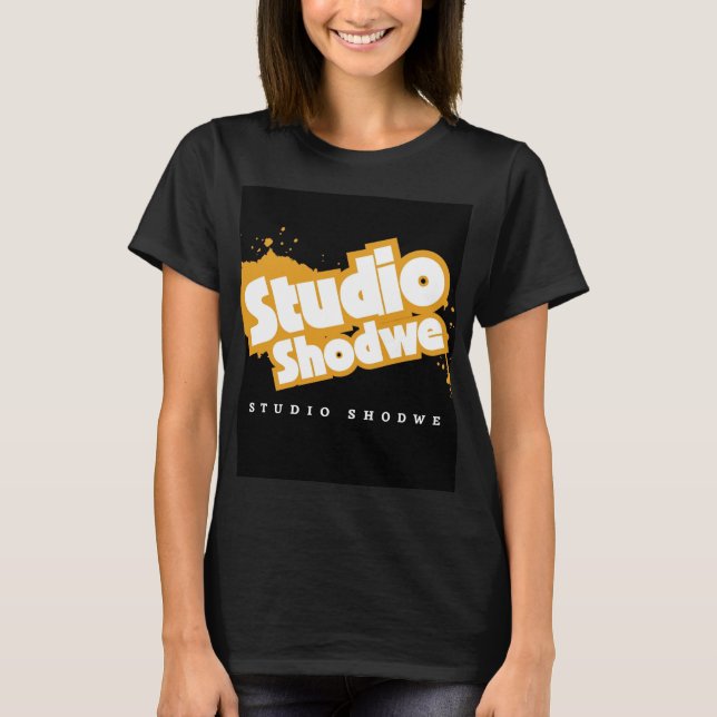 Camiseta t-shirt preta para mulheres (Frente)