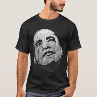 Camiseta T-shirt preto afligido de Barack Obama