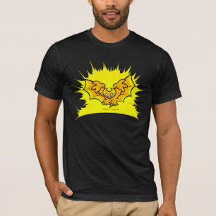Camiseta t-shirt preto atomizado atombat do esboço