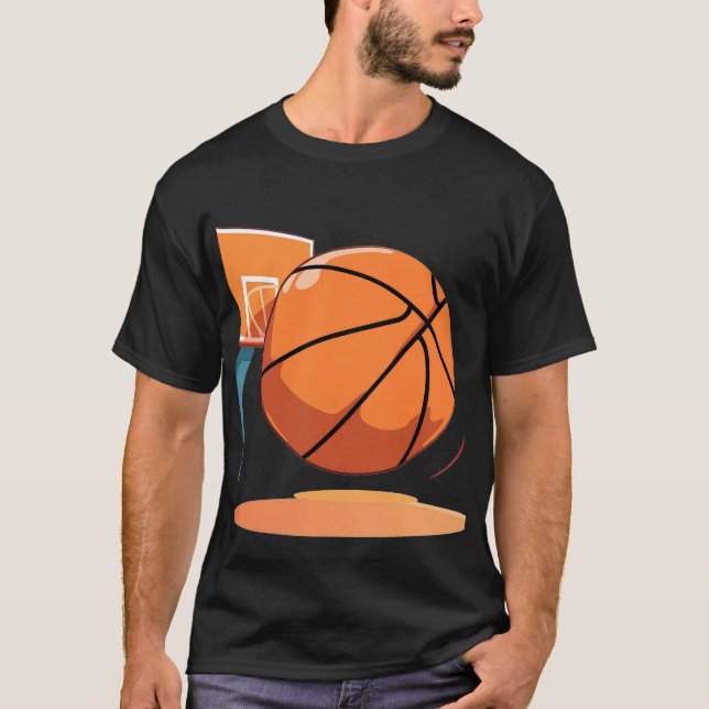 Camiseta T-Shirt preto básico Grande Basquete (Frente)