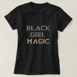 Camiseta T-shirt preto da mágica da menina