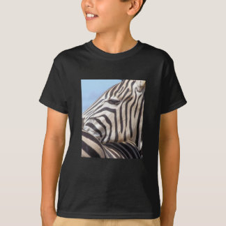 Camiseta T-shirt preto da zebra dos miúdos