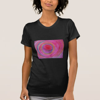 Camiseta T-shirt preto das mulheres espirais do olho de