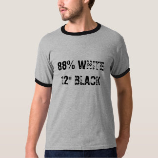 CAMISETA T-SHIRT PRETO DE 88% BRANCO12"