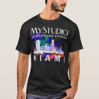 Camiseta T-shirt preto de Miami dos homens