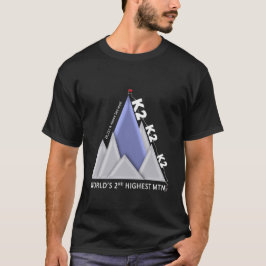 Camiseta T Shirt Preto de Montanha Mais Alta do segundo K2