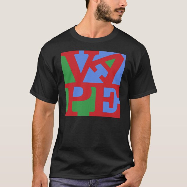 Camiseta T-shirt preto de Vape (Frente)