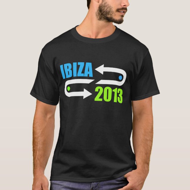 Camiseta t-shirt preto do DJ do design do ibiza 2013 (Frente)