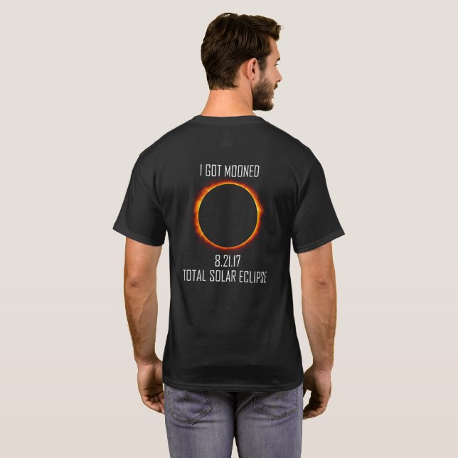 Camiseta T-shirt preto do eclipse solar 2017 totais (Parte Traseira Completa)