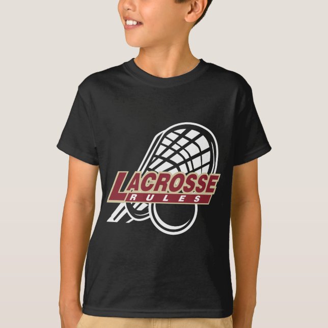 Camiseta T-shirt preto do Lacrosse (Frente)