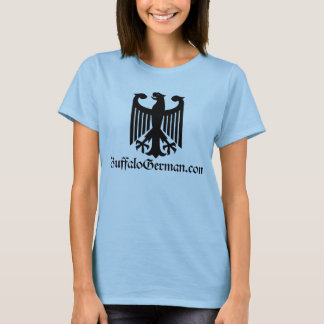 Camiseta T-shirt preto do logotipo de Eagle das senhoras