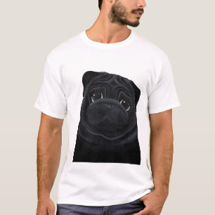 Camiseta T-shirt preto do Pug
