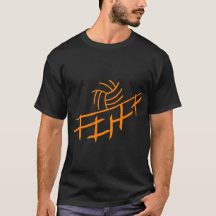 Camiseta T-shirt preto do voleibol