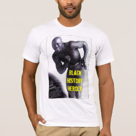 Camiseta T-shirt preto dos heróis da história (homens)