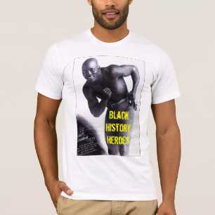 Camiseta T-shirt preto dos heróis da história (homens)