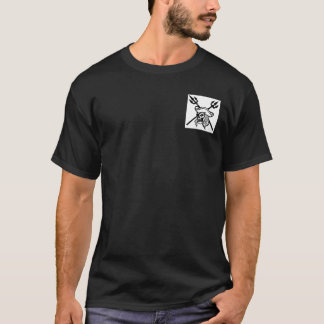 Camiseta T-shirt preto dos homens corais do pirata