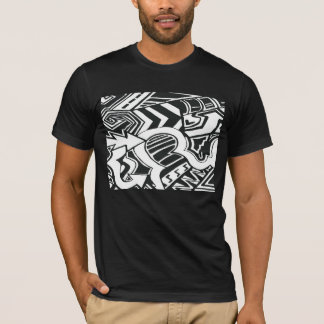 Camiseta T-shirt preto e branco da arte